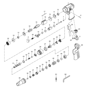Fig-0 Diagram and Parts List for CP2816  Chicago Pneumatic Screwdriver